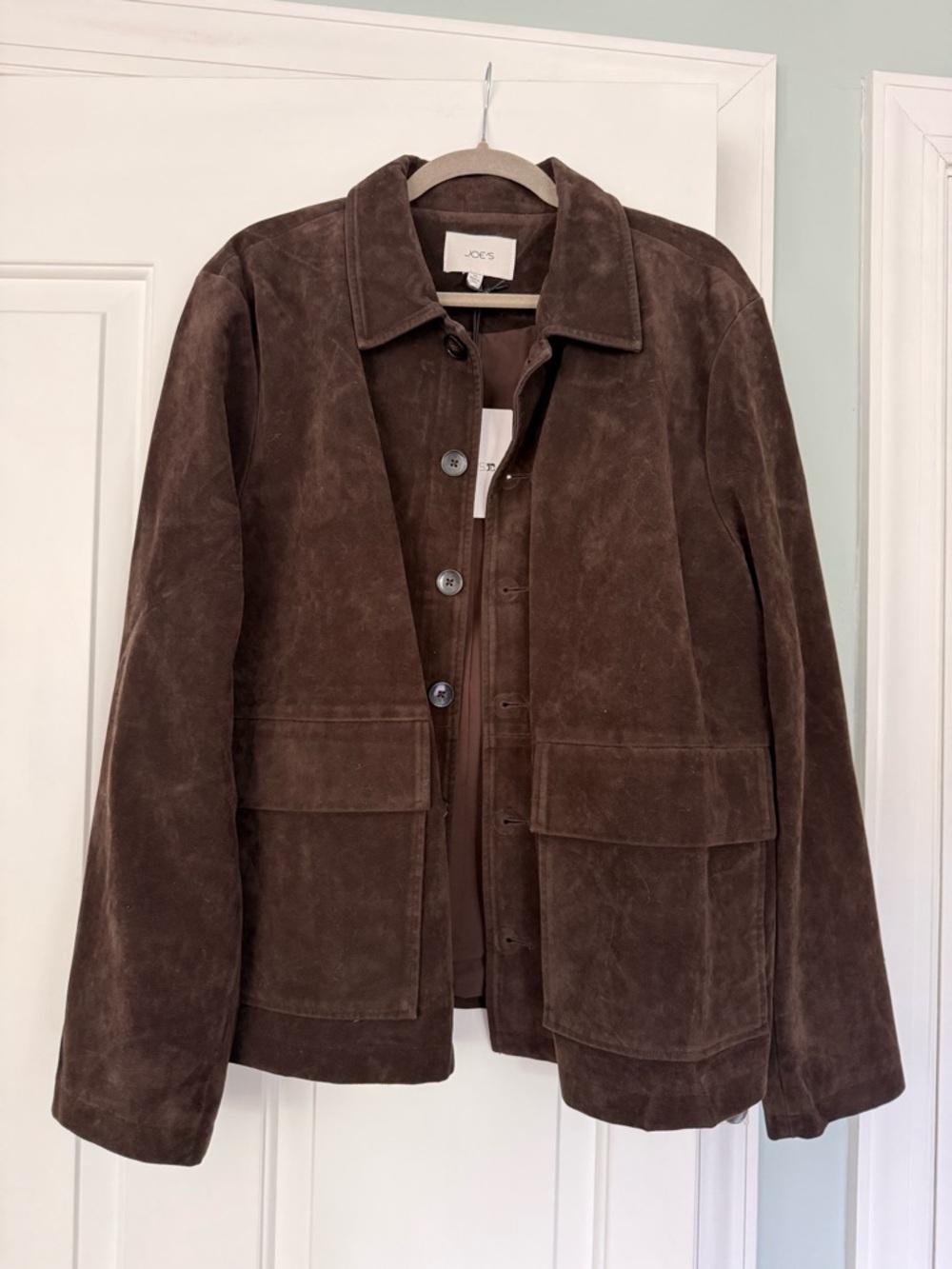 Joe's Jeans Dark Brown Suede Chore Coat - Picture 3 of 7